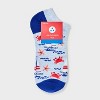 Women's Nautical Low Cut Socks - Blue 4-10: Recycled Polyester, Knit, Banded Cuff - 2 of 3