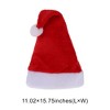 Unique Bargains Christmas Hat Plush Short Pile Hat Polyester Non-Woven Fabric Red 11.02"x15.75" 1 Pc - 3 of 4