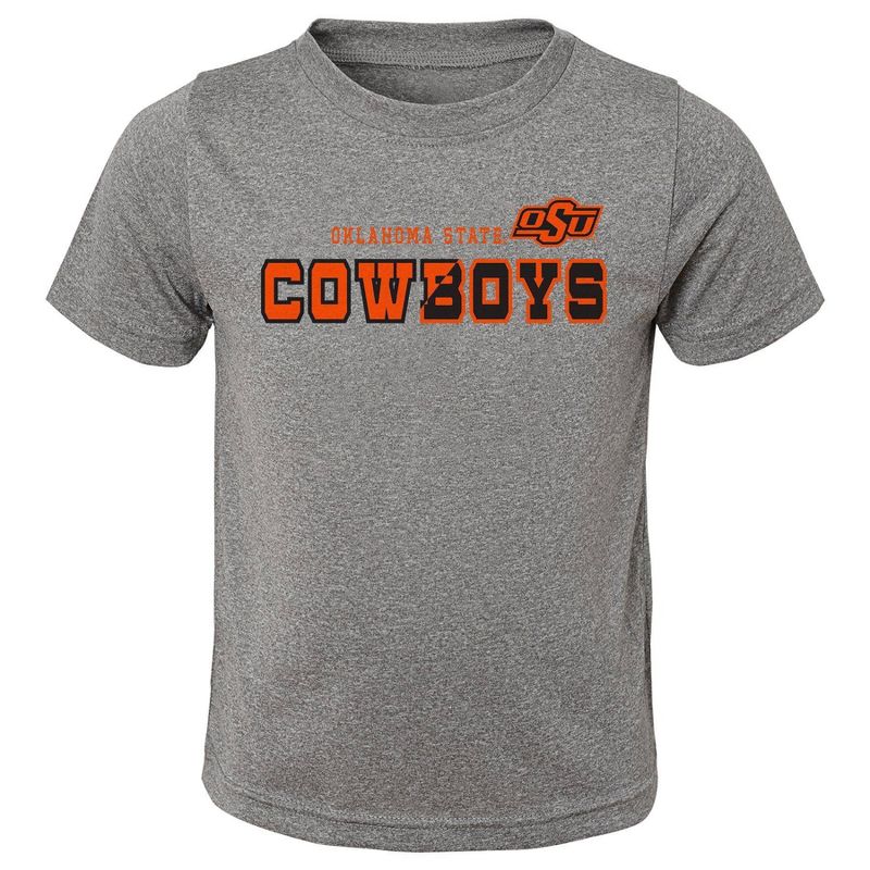 NCAA Oklahoma State Cowboys Boys&#39; Heather Gray Poly T-Shirt, 1 of 2