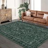 TackView Area Rugs for Living Room Bedroom, Large Washable Rug, Vintage Floral Boho Non Slip & Low Pile - 3 of 4