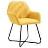 vidaXL Dining Chairs 2 pcs Yellow Fabric - 2 of 4