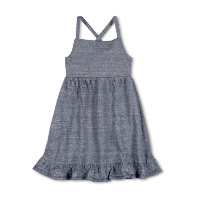 Image of Hope & Henry Girls' Sleeveless Knit Flounce Sundress, Infant, 18-24 Months