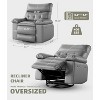 360° Swivel Rocker Recliner Chair for Adults, Oversized Wide PU Leather Lounge Chair, Comfortable Manual Recliner for Living Room and Bedroom - 2 of 4
