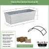Achla Designs 24" Medium Rectangular Galvanized Steel Wrought Iron Planter Box with Odette Stand White: Outdoor Garden Kit, Coir, Crab Shell - 4 of 4