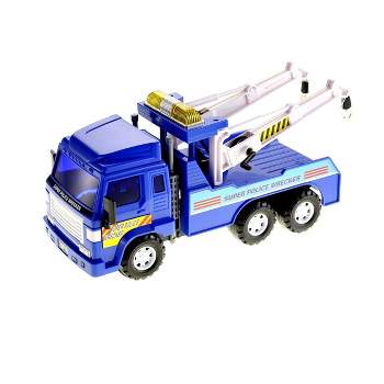 Insten Heavy Duty Police Tow Truck with Friction Power, Vehicle Toys for Kids