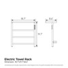 SEVOBAL Bathroom Towel Holders Heated Towel Rack with Top Shelf Space Saving Design for Bathroom and Home, Black, 18.7"*8.56"*22.05" - 2 of 4