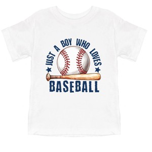 The Juniper Shop Just A Boy Who Loves Baseball Toddler Short Sleeve Tee - 1 of 4
