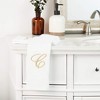 Juvale 4 Pack Monogrammed Fingertip Towels for Bathroom, Embroidered Letter C, White, 11 x 18 in. - 2 of 4