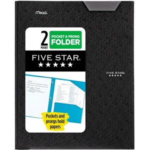 Five Star 2 Pocket Plastic Folder with Prongs - 1 of 4