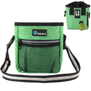 PetAmi Dog Treat Pouch, Pet Training Walking Bag Holder for Kibbles Food Toy, Trainer Essentials Supplies with Waste Dispenser - 1 of 4