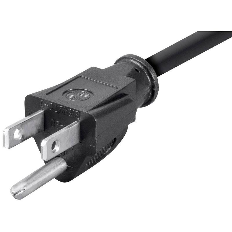 Monoprice Right Angle Power Cord - 2 Feet - Black, NEMA 5-15P to Right Angle IEC 60320 C13 14AWG Works With Most PCs, Monitors, Scanners, and Printers, 4 of 7