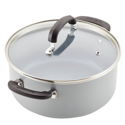 Gray 13-Piece Nonstick Aluminum Cookware Set with Utensils