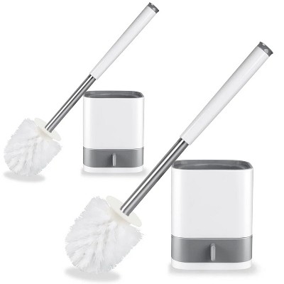 LunaLulinlk Toilet Brush and Storage Box Set of 2 - Bathroom Brush Cleaner with Holder