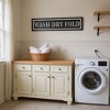 HomeRoots 10" X 36" Black And White Wash Dry Fold Metal Wall Decor - 2 of 4