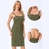 Allegra K Women's Button Down Sweetheart Neckline Sleeveless Summer Knee Length Denim Bodycon Sundress - 2 of 4