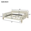 PAGED Bed Frame Upholstered Daybed with 4 Support Legs and Two Armrests, Easy Assembly, Box Spring Not Required - 3 of 4