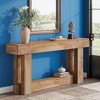 KTMBDW 63-Inch Extra Long Console Table, Farmhouse Wood Sofa Table Behind Couch, Narrow Entryway Accent Table for Living Room, Hallway, Natural - 3 of 4