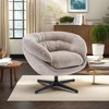 NicBex Modern Chenille 360° Swivel Accent Chair with Removable Cushion - Round Club Chair,Black Metal Base for Living Room/Office/Bedroom - 2 of 4