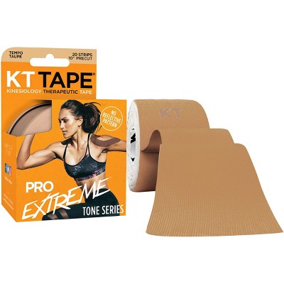 KT Tape Pro Extreme Tone Series 10" Precut Kinesiology Sports Roll - 20 Strips