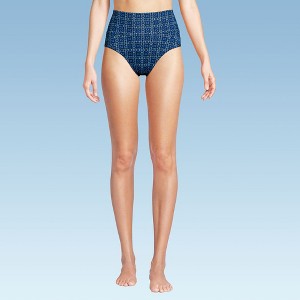 Lands' End Women's Chlorine Resistant Pinchless High Waisted Bikini Bottoms - 1 of 3