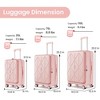 YONWAY 3 Piece Luggage Set, 100% PC Hardside Expandable Travel Laggage, with TSA Lock & Spinner Wheels - 3 of 4