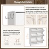 APRILSOUL49.20"Modern Elegant Narrow Tipping Bucket Shoe Cabinet with 6 Flip Drawers, Space Saving Design - 4 of 4