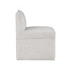 Circe 21.85" Wide Modern Castered Chair Upholstered Seat and Back Side Chair-Maison Boucle - 3 of 4