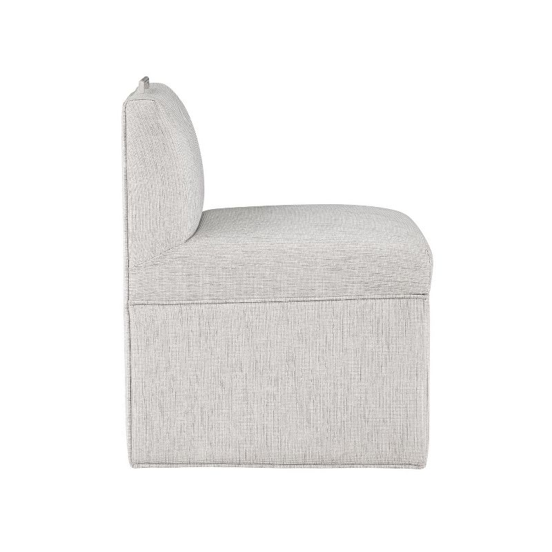 Circe 21.85" Wide Modern Castered Chair Upholstered Seat and Back Side Chair-Maison Boucle, 3 of 9