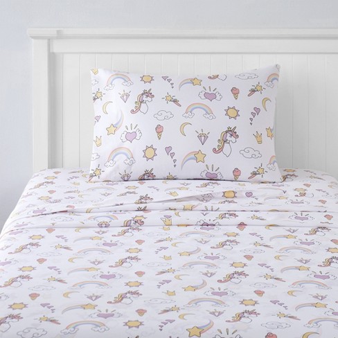 Magical Unicorns Microfiber Kids' Sheet Set By Sweet Home Collection ...