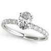 Pompeii3 1 1/2Ct Oval Diamond Engagement Ring 14k White Yellow or Rose Gold Lab Created - 2 of 4