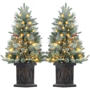 Acekool 3FT Mini Christmas Tree, Tabletop Artificial Tree with Realistic Tips & Classic Base, Compact Decor for Home Office Small Spaces - 1 of 4
