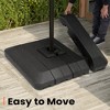 Pellebant Cantilever Offset Umbrella Base 240lbs Fillable Weighted Heavy Duty Outdoor Patio Cantilever Umbrella Square Base - 4 of 4