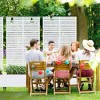 Wooakway Metal Planter Box with Trellis Raised Garden Bed with Arbor Privacy Screen Black/Gray/Brown - 3 of 4
