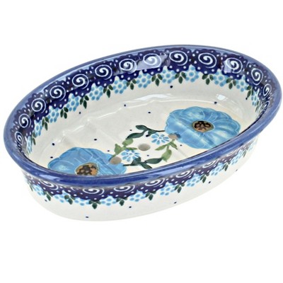 Dark Blue Ceramic Soap Dish With Drainage – Ceramic-Gifts