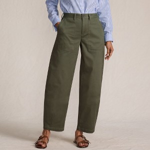Lands' End Women's High Rise Barrel Leg Chino Pants - 1 of 4