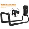 WELLFOR Heavy Duty Metal Garden Wall Mounted Water Hose Holder for Outside Yard - Black - 2 of 4