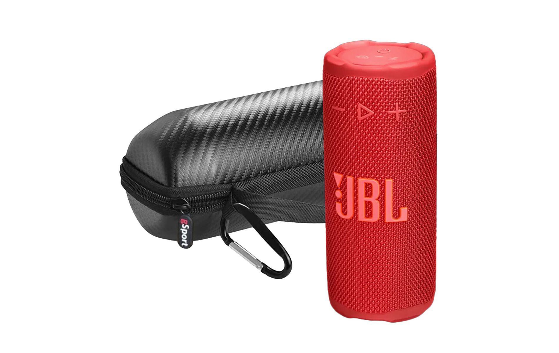 JBL Grip Compact Portable Bluetooth Speaker Bundle with gSport Case (Red)