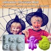 JDICTION 2 Pack Halloween Silicone Molds Pumpkin Bat Skull Ghost Shapesfor Chocolate Candy Jelly Soap Baking - 4 of 4