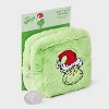 Women's The Grinch Embroidered Faux Fur 3pk Cozy Gift Set with Reusable Pouch, Cozy Socks and Eye Mask - Green 4-10 - 4 of 4