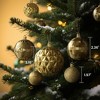 Aoibox 36 Piece Shatterproof Christmas Ball Ornaments Set Multi Size 18 Small 12 Medium 6 Large Gold for Tree Wreath Decor - 3 of 4