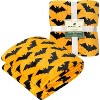 Halloween Throw Blanket, Bat Print Blanket, Holiday Fleece Blanket, Soft, Plush, Warm Winter Cabin Throw - 4 of 4