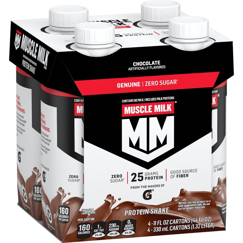 Muscle Milk Genuine Protein Shake - Chocolate - 11 fl oz/4pk, 3 of 7