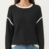 Anna-Kaci Women's Long Sleeve Knit Top with Contrast Trim and Relaxed Fit - 2 of 4