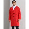 Lars Amadeus Men's Notched Collar Double Breasted Long Winter Coat - 2 of 4