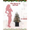 3ft Pre-Lit Holiday Trees with 78 LED Lights, Snowflakes and Red Berries, White - 3 of 4