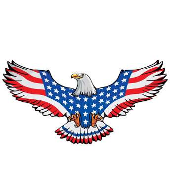 Collections Etc Patriotic Eagle-Shaped Indoor/Outdoor Skid-Resistant Mat 18X30
