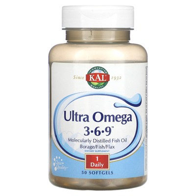 KAL Ultra Omega 3-6-9, 50 Softgels