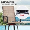 Set of 4 Swivel Outdoor Bar Stools - Textilene Fabric, 360° Rotation, All-Weather Ergonomic Design, Ideal Bar Height for Balcony and Patio - 2 of 4
