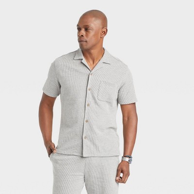 Men's Short Sleeve Knit Button-Down Shirt - Goodfellow & Co™