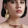 SOHI Women's Textured Abstarct Drop Earrings - 3 of 4